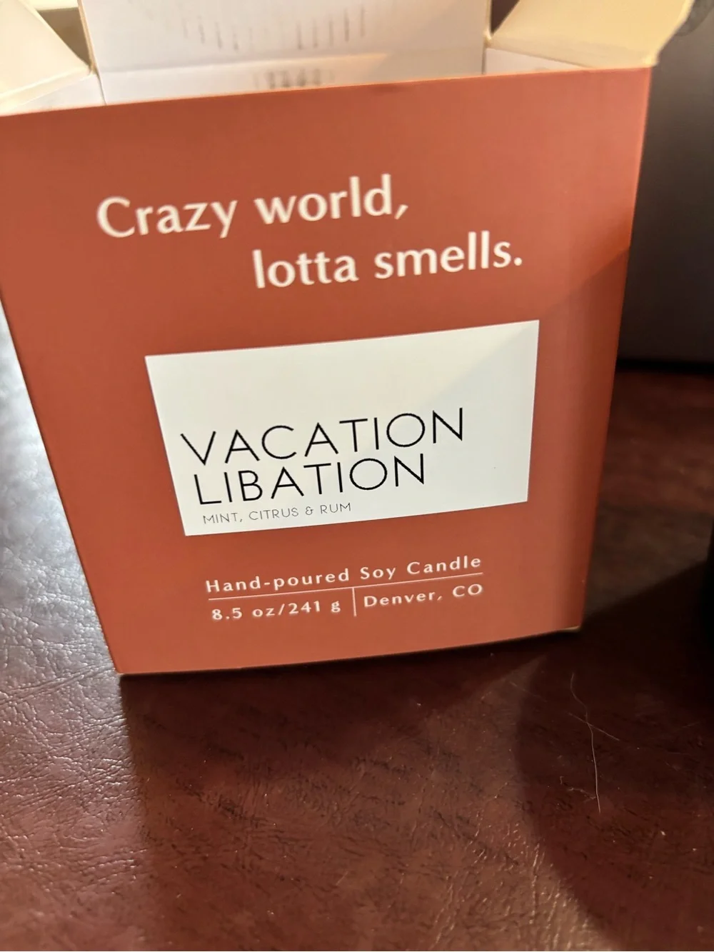 Brennan Candle Co. Vacation Libation Mint Citrus Rum Soy Candle
